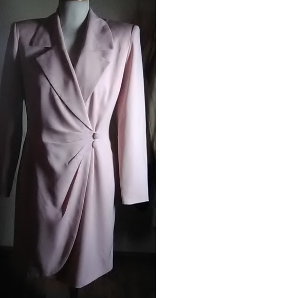 Jones New York Pink Crepe True Wrap Dress Size 4 - Picture 8 of 9